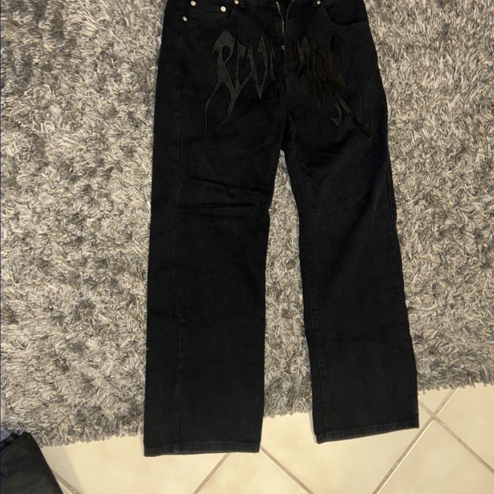 Black straight fit jeans